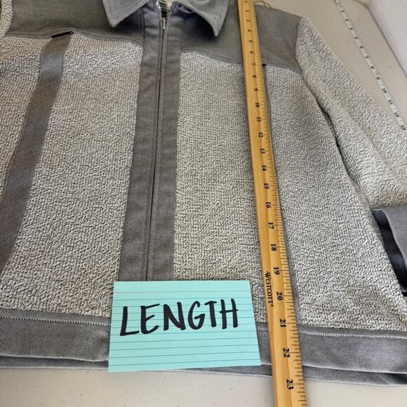 St. John Sport by Marie Gray Heathered Mixed Media Knit Jacket SIze Large - Picture 12 of 15